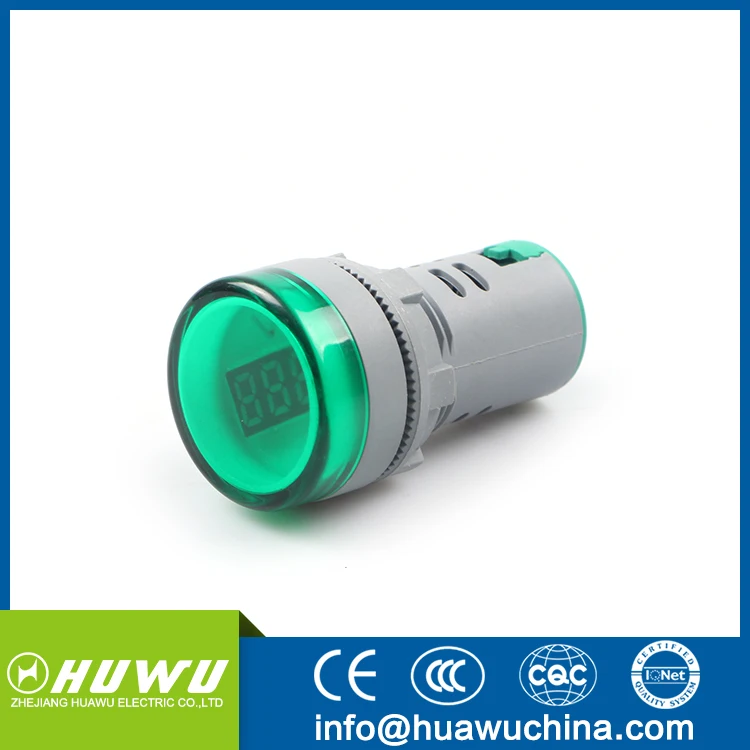 HUAWU 12-500V mini type led indicator light ac high voltage indicator light digital voltmeter indicator lamp