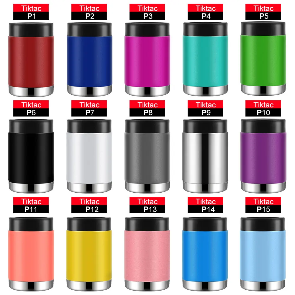 Glitter 12 oz Insulated Portable Sublimation Slim Can Coolers For Beer And Cola