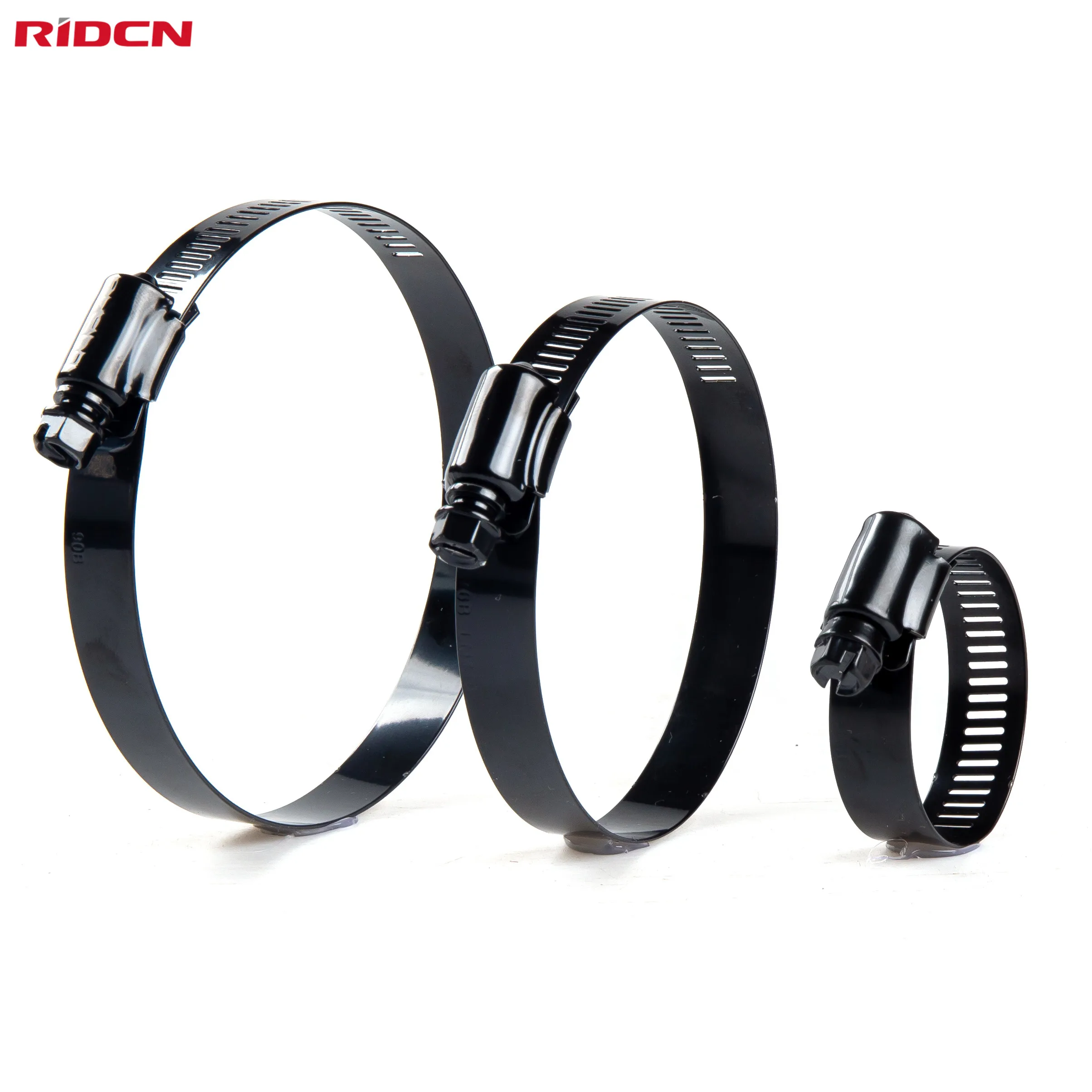 Black Hose Clamps 304 Stainless Steel Worm Drive Hose Black Coating Clamps