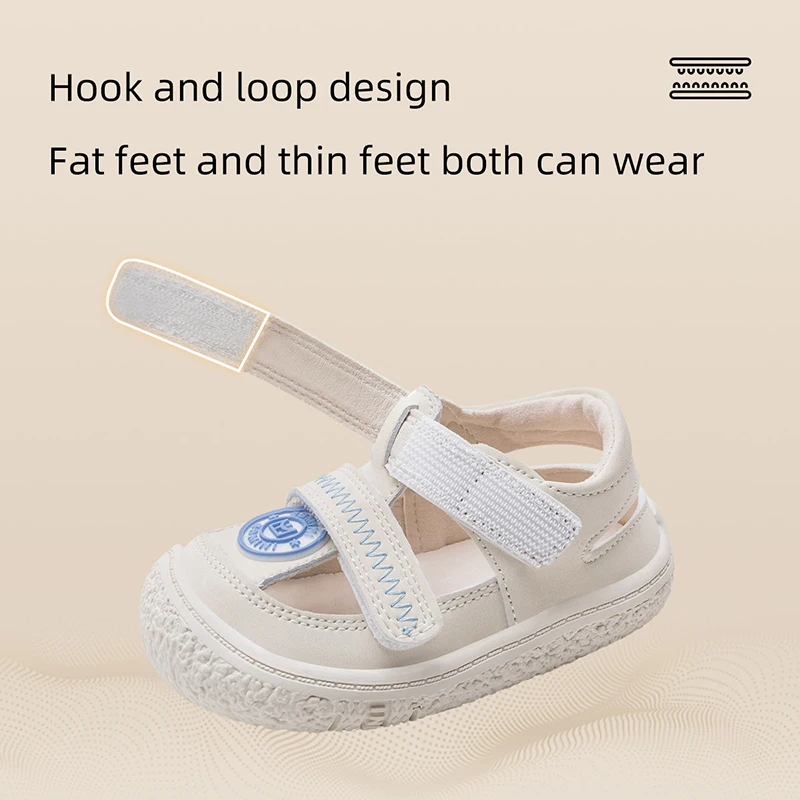 Ebmini summer new cute all-match tip-binding soft sole baby boys and girls casual toddler sandals