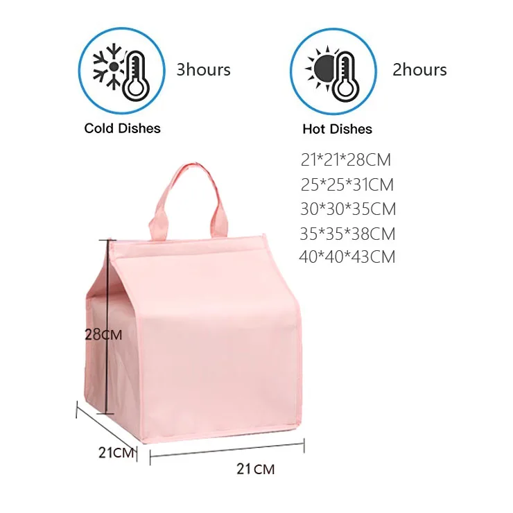 Cheap Custom Logo 4/6/8 Inch Non-woven Triangle Cake Insulation Bag Aluminum Foil Seafood Cooler Bag