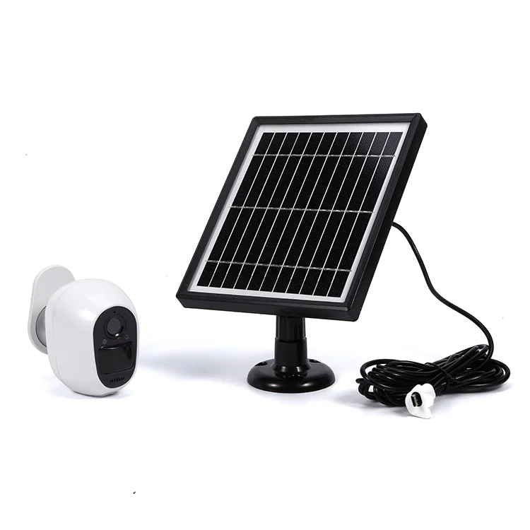 Solar Panel System Wire-Free Battery Powered Solar Indoor Outdoor Smart Home Security Ip Camera wi fi