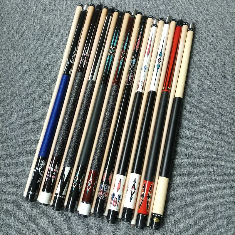 xmlivet Maple wood Pool cues 11.75mm/12.75mm/13mm Billiards cue sticks Cheap custom cues Professional Decal Cue lathe China