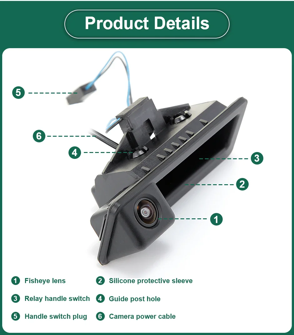 High Quality AHD 1080p Car Rear View Mirror Reverse Backup Camera For BMW Cars 3 Series 5 Series X5 X6 E60 E70 E82 E90