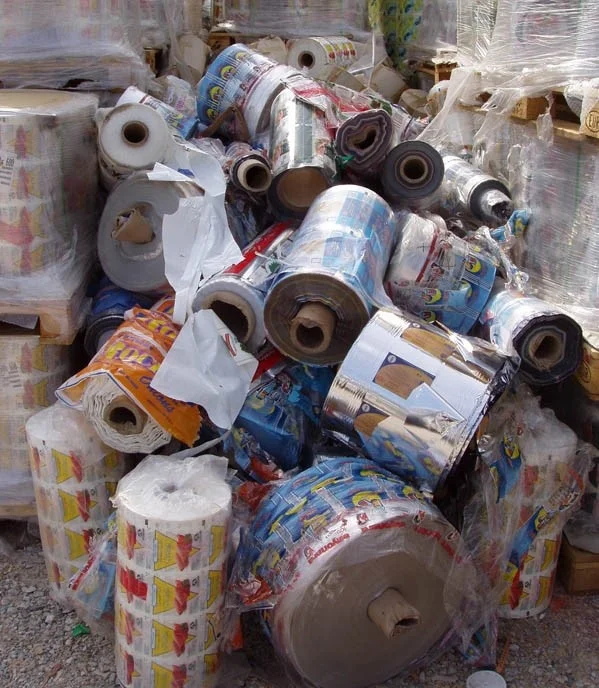 PLASTIC FILM ROLLS MIX QUALITY (PP, BOPP, PET, PA, PE etc), MIX COLORS (PRINTED - CLEAR - COLOR - METALISE etc) SCRAP / STOCK