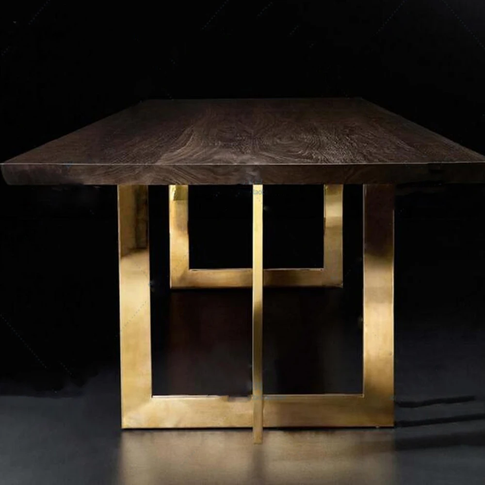 
304 Gold customized Stainless Steel table feet metal dining table legs industrial table leg gold desk base metal stand 