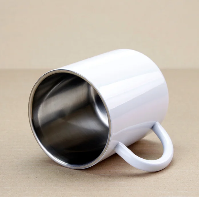 Wholesale Preferential 300ML Double Insulation Carabiner Handle Printed Logo Camping Travel Sublimation Stainless Steel Mug