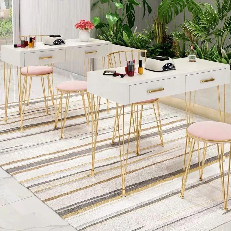 
cheap manicure table marble top nail salon table and chair set 