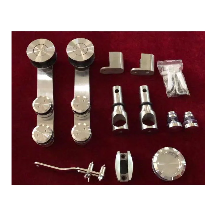 Mirror 304 Stainless Steel Glass Shower Sliding Door Hardware