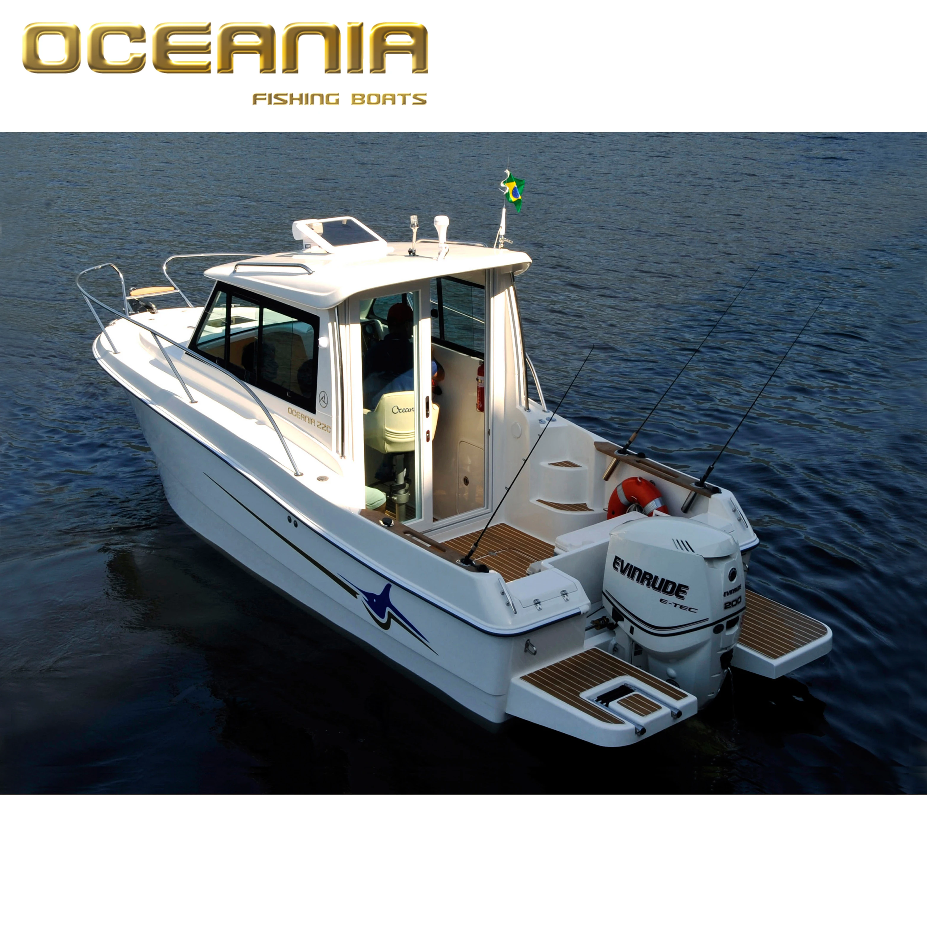 OCEANIA 22C горячая Распродажа наземная яхта на 6 персон мини-кабина рыболовная лодка yacht1