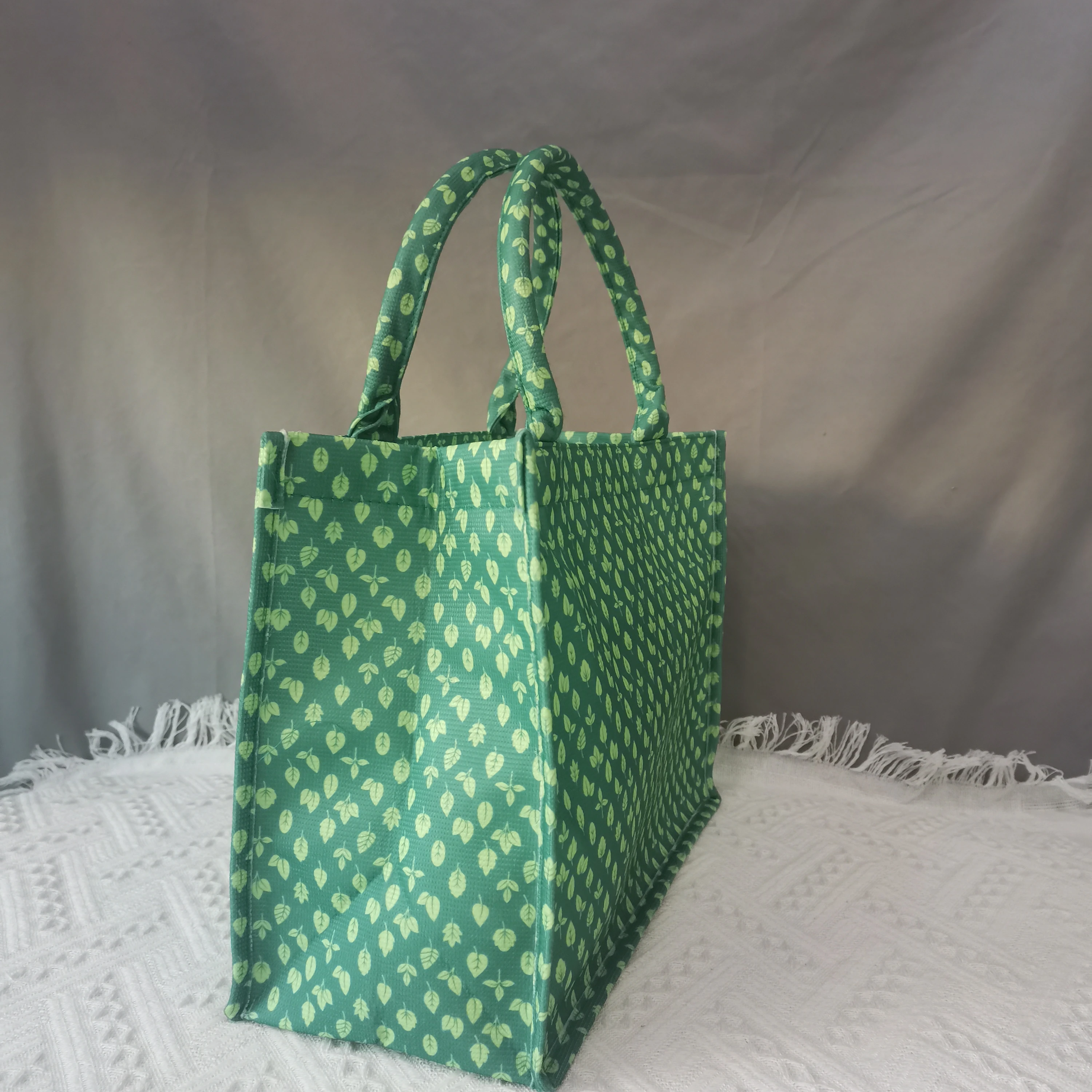 Wholesale Eco-Friendly Customized Handled Recycled reusable RPET Shopping Bag Non woven PET bag