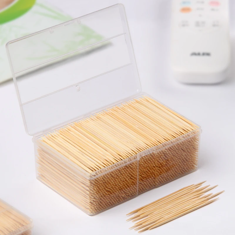 
Manufacturer Wholesale Bamboo Home Restaurant Usage Disposable Buik plastic container pp toothpicks 1000 box 