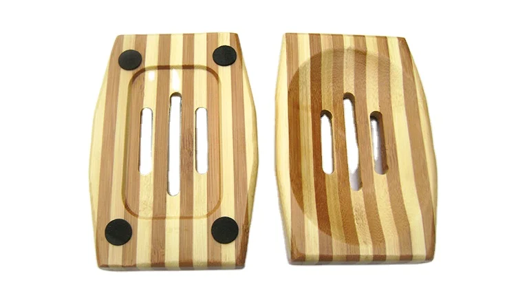 Supplier Eco-friendly bamboo wooden soap box  bamboo soap dish for bathroom
