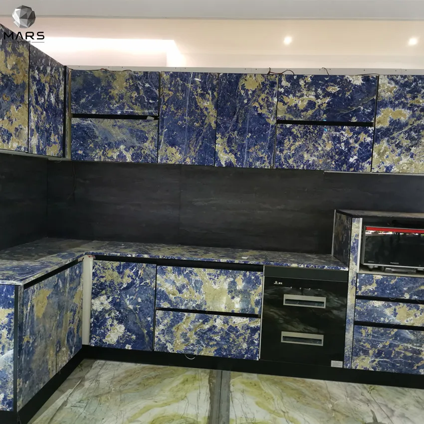 Blue Color Crystal Blue Marble Stone Luxury Natural Quartzite Azul Bahia Granite,Azul Bahia Slabs&Tiles