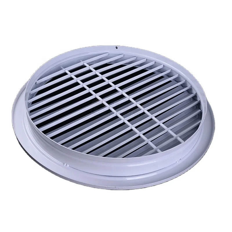 Air duct conditioning grille round ventilation ceiling diffuser wall rainproof shutter louver vent circular diffusers