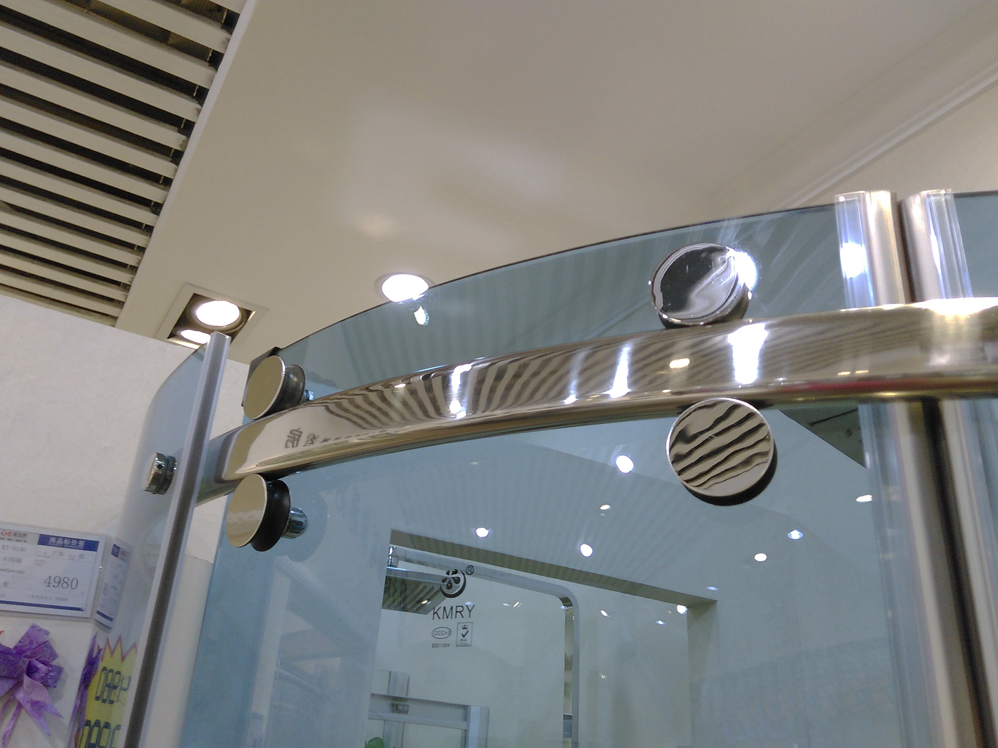 KMRY 2023 Hot Selling Arc Shape Frameless Shower Enclosure Prefab Bathroom Bath Sliding Shower Cabin