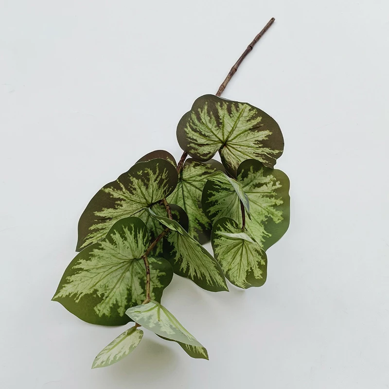Artificial Oak Tree Leaf Stems Faux Oak Tree Branches Green Plant for Greenery Wall Floral Decoration