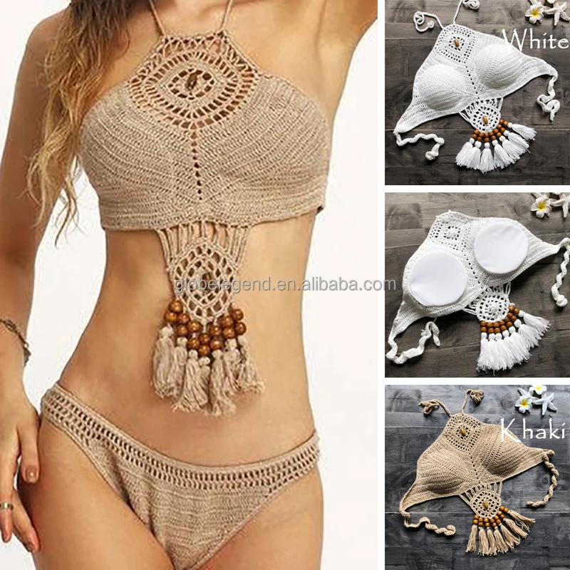 Fashion Swimsuit Hot Women Handmade Wholesale New Bathing Suit Beach Crochet Swimwear g string bikini set xxx photos