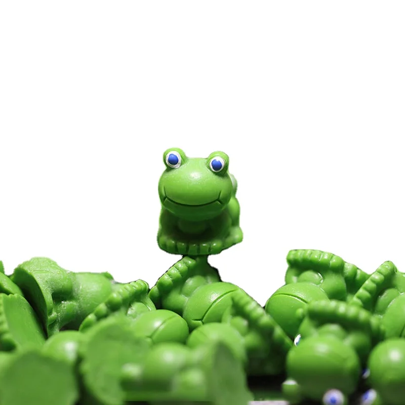 
Super Mini Green Frog Cute Miniature Terrarium Figurines Moss Landscape Decor Mini Garden Figures 