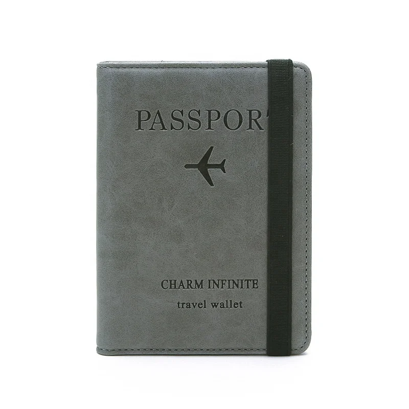 Passport Holder Custom Airplane PU Leather Passport Holder