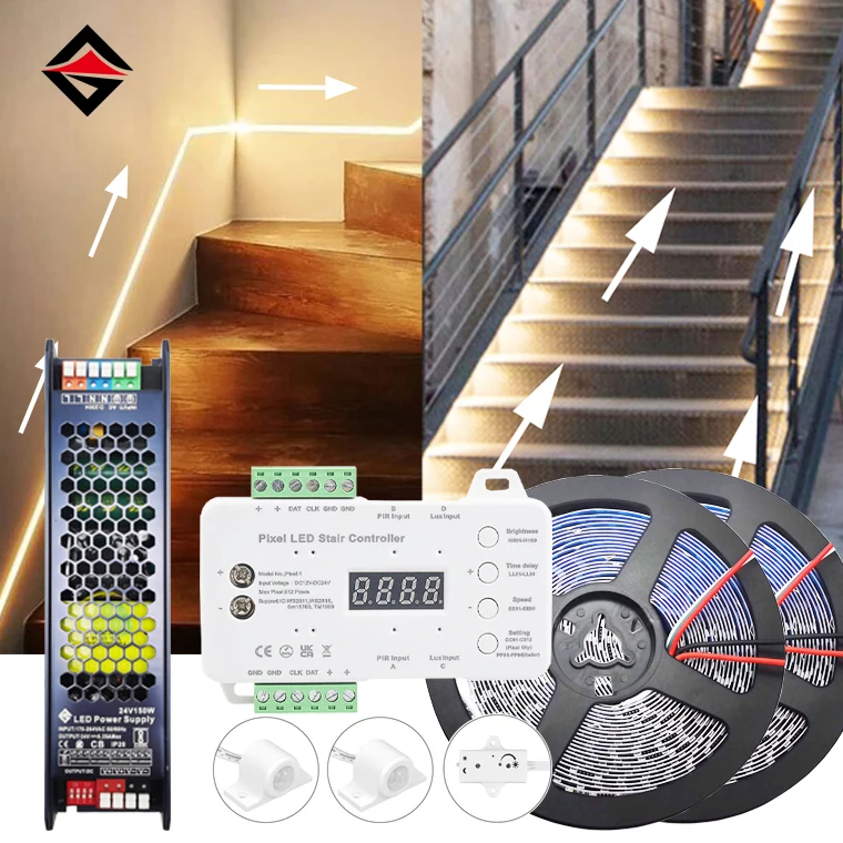 Заводской DC12V 24 В индукционный датчик движения тела погоня за проточной водой светодиодный ступенчатый фонарь