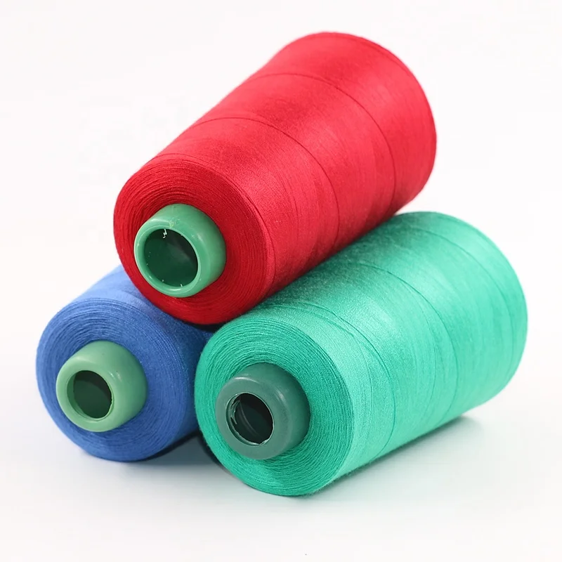 Дешевая швейная нить из 100% полиэстера, оптовая продажа, эластичная хлопковая нить для машины, нейлоновая нить из Нинбо, Китай