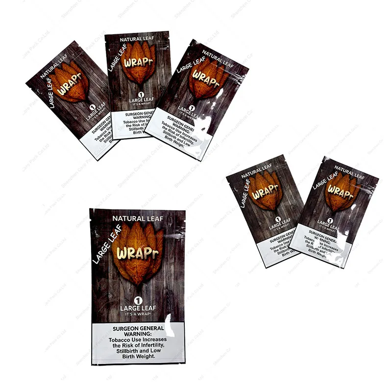 Moisturizing Cigar Packaging Bag With Hydrating Layer High Quality Humidity-Proof Bolsa Tobacco Zipper Pouch Wraps