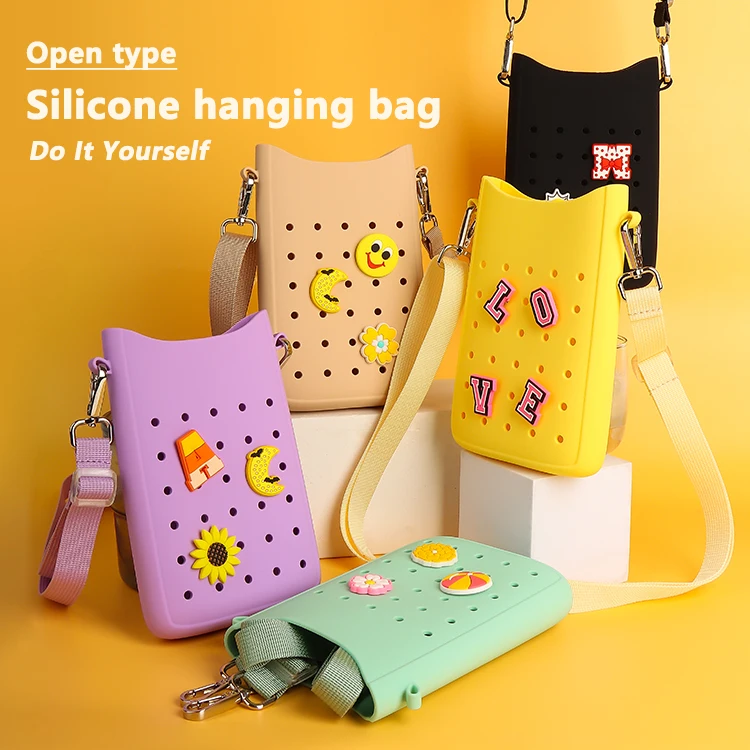 summer products 2024 bogg rubber bag eva beach bag DIY charms crossbody small silicone beach bags
