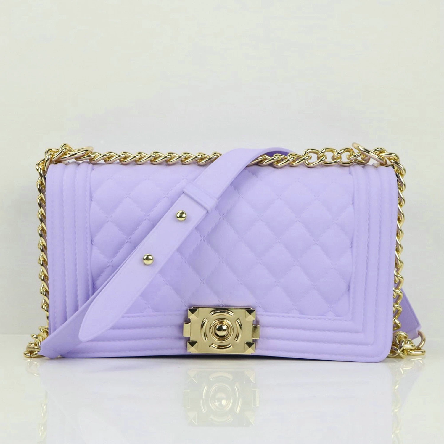 
Summer Easy-Carry Cheap Wholesale Jelly Waist Bag For Women Rhombus Large-Capacity Chain Special Handbags For Traveling 