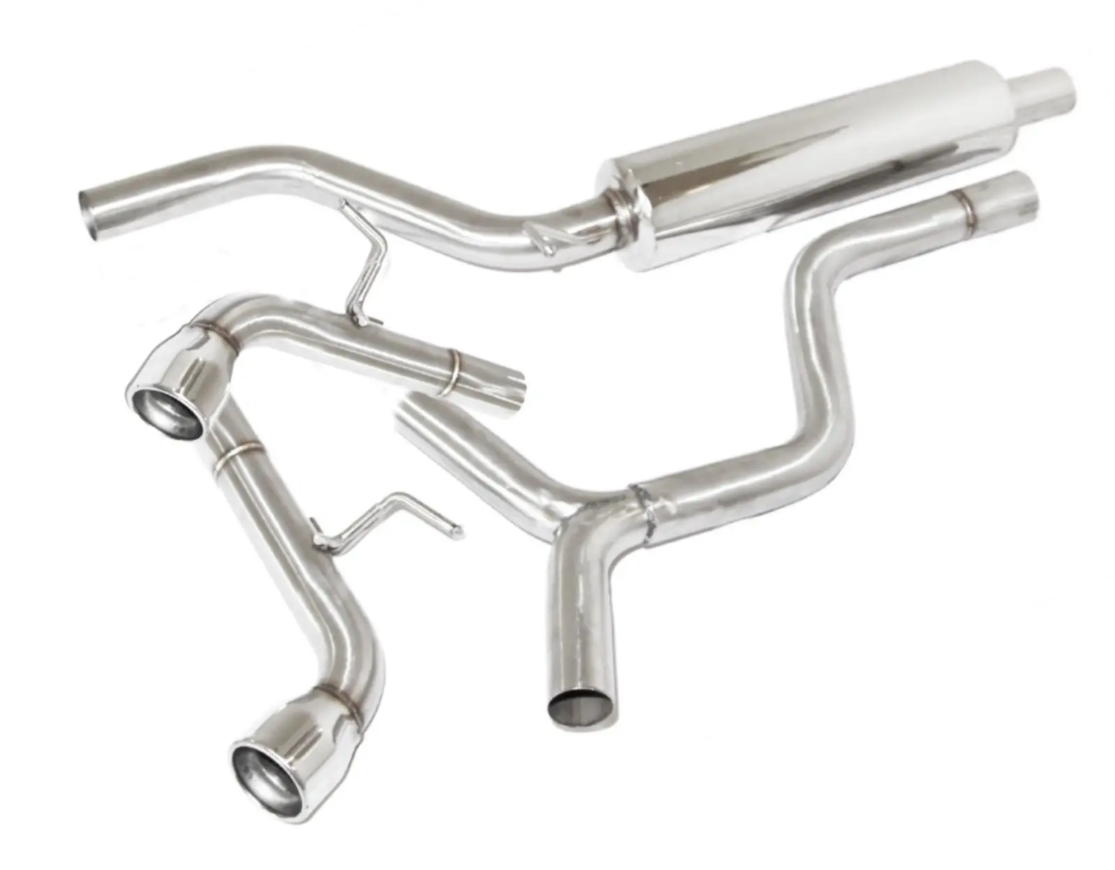 SS Dual Cat back Exhaust fits for V*W GOLF GTI MK7 15-17 2.0T