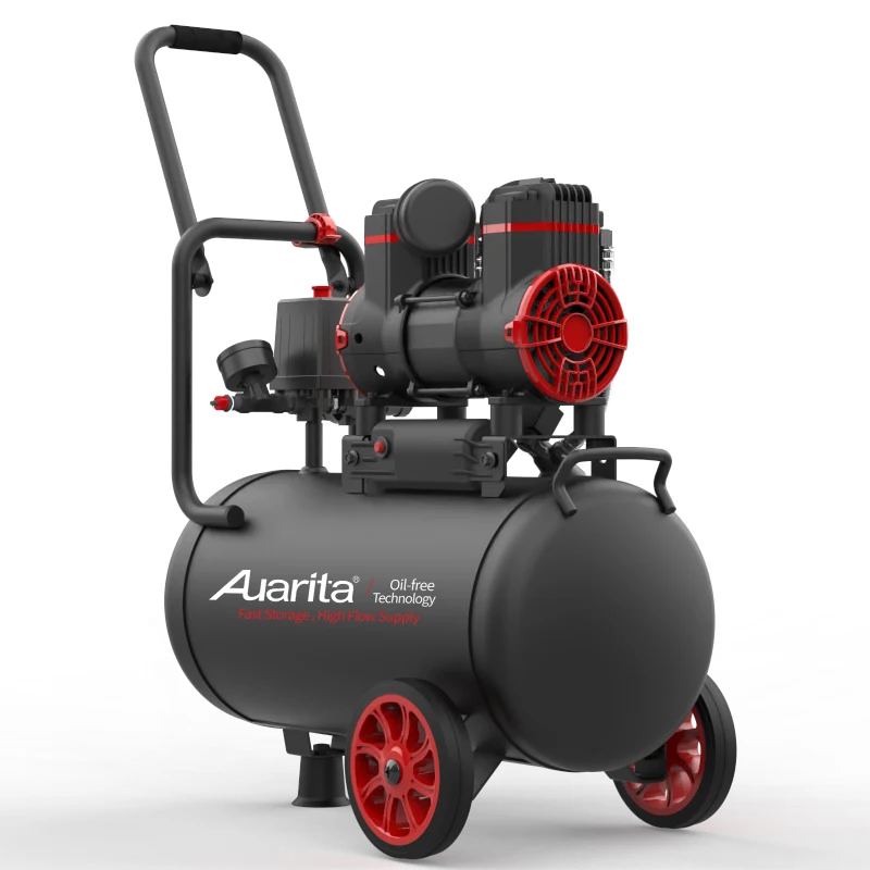 Portable Silent Air Compressor Oil-Less 110v Low Noise 8bar Painting Air Compressor