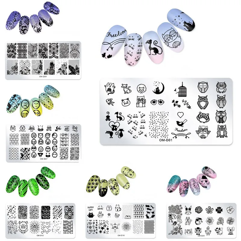12*4cm Stamping Plates Templates For Nails Polish Nail Art Design Stencil Manicure Accessories And Tools