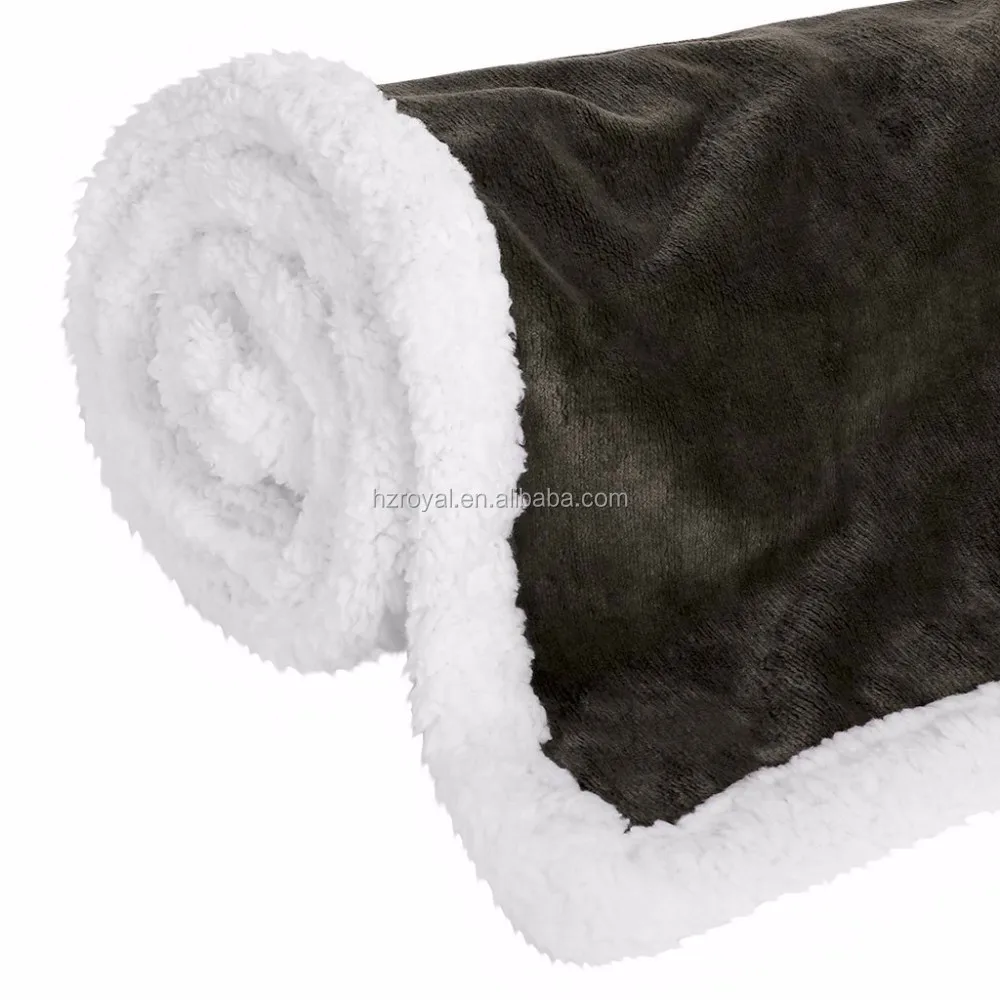 perrserker plush throw blanket 100% polyester flannel sherpa fleece blanket in cheap price