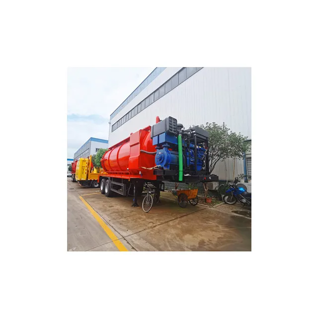 2 axle trailer sewage suction truck with engine 22 square vacuum sewage tank truck Sanitation truck for sale