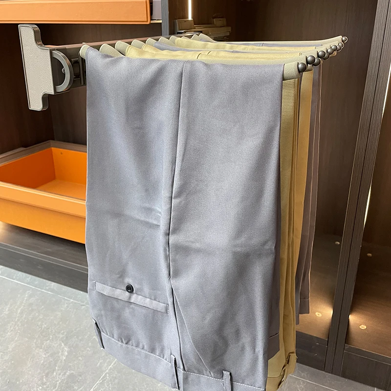 Top Mounting Slide out Trousers Pants Hanging rack/wardrobe Trousers Rack Multifunctional Pants Rack Heavy Duty Trousers Hanger