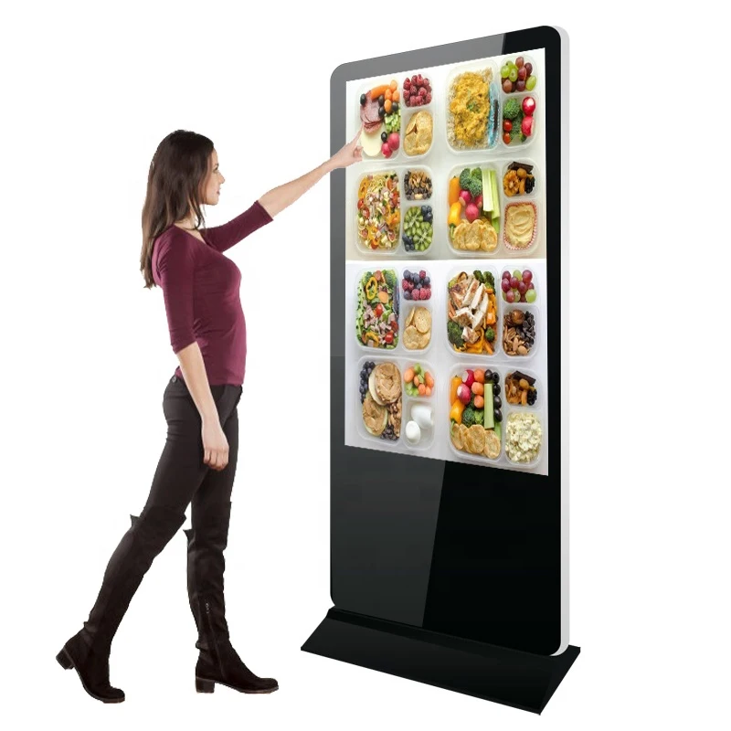 49 Inch  Factory Floor Standing 4K LCD Android Touch Screen  Digital Signage Display Advertising Kiosk