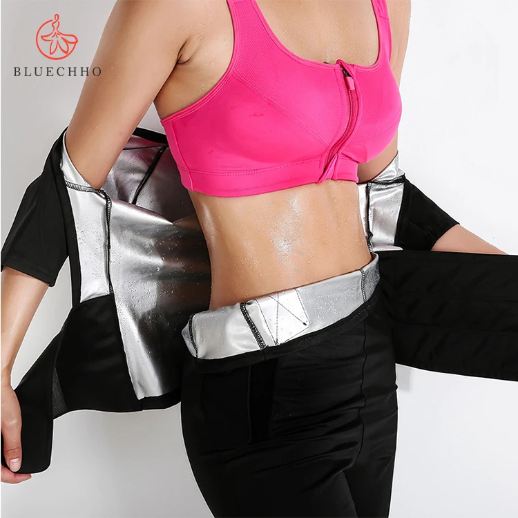 Sweat suit female fat burning sweating body sculpting suit fitness yoga clothes sports burst sweat pants slimming  suit