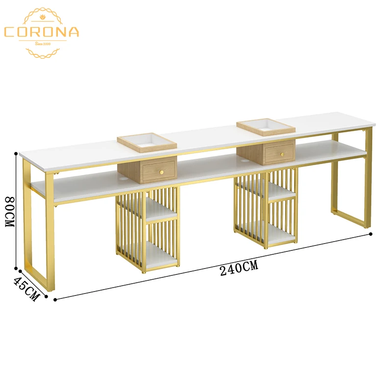 Triple Manicure Nail Table Bar