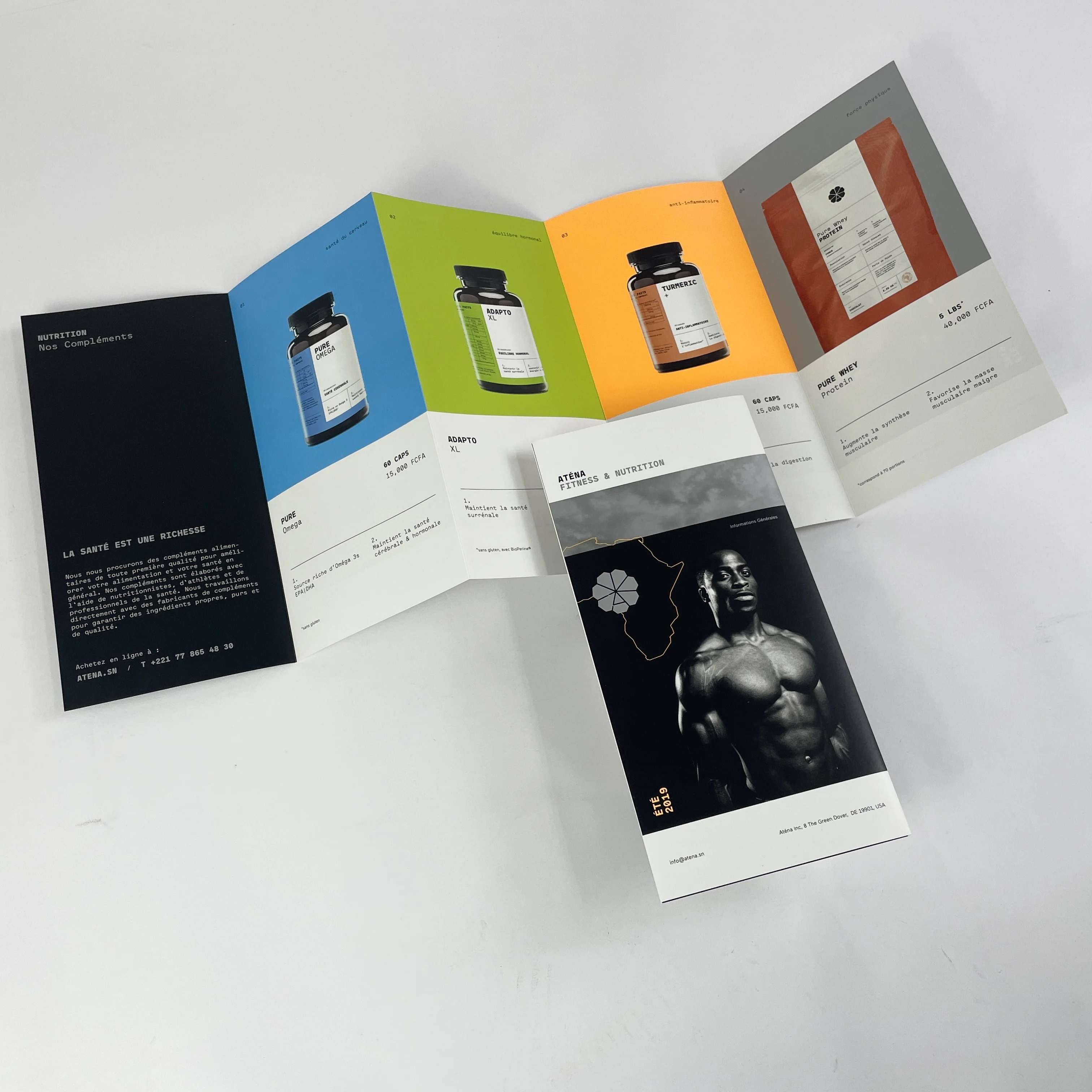 Custom Multi-Fold Brochure High-End Printing with Fluorescent and Silver Pantone Colors Luxury leaflet Pamphlet Brochure