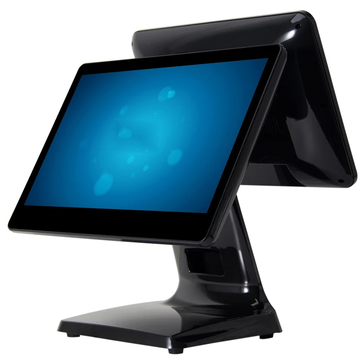 Factory Price 15+14 inch Dual Screen POS Capacitive Touch Screen Window POS Machine All In One POS System