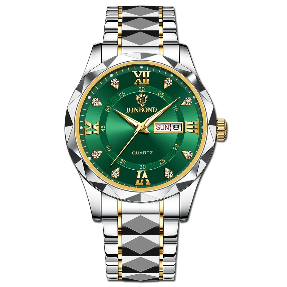 Free Samples Chronograph Multi Function Luxury Trend Quartz Calendar Waterproof Automatic Watch Stainless Leather Men Watches