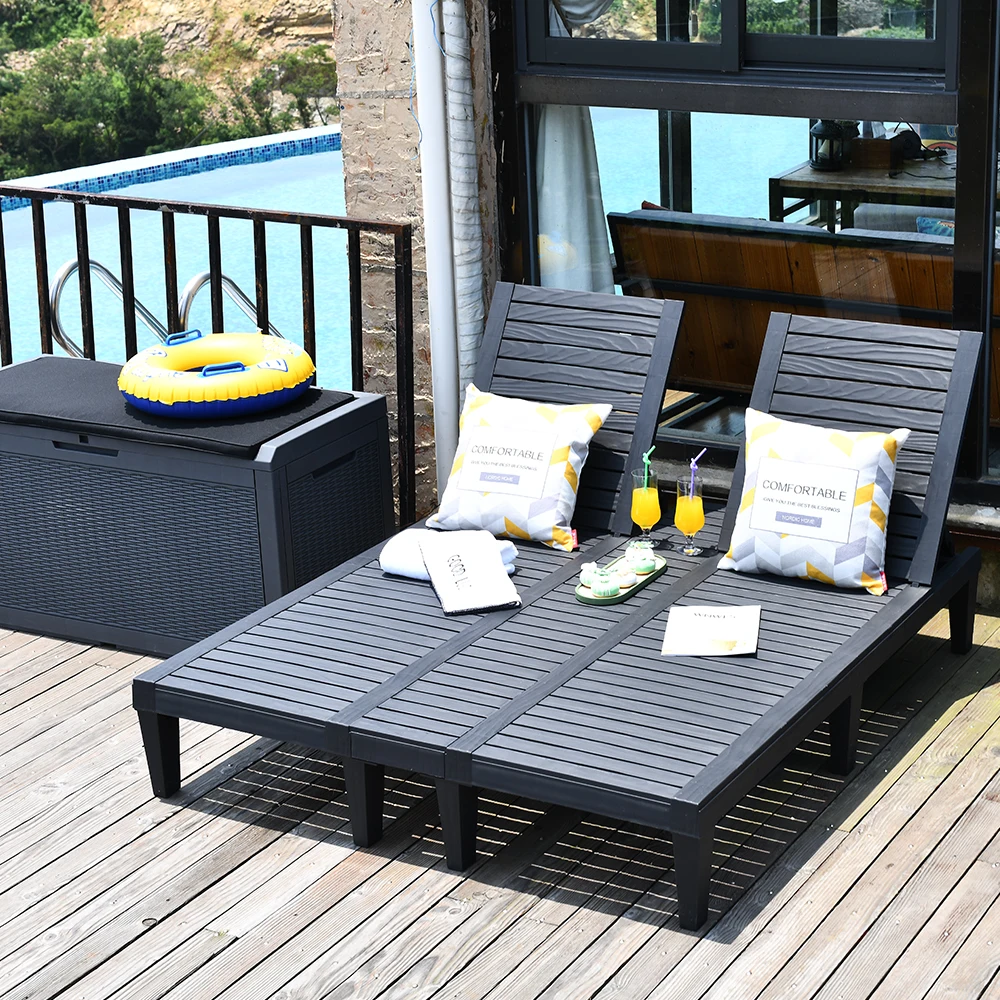 Buy in bulk outdoor beach chairs uv prodected all weather chaise lounge