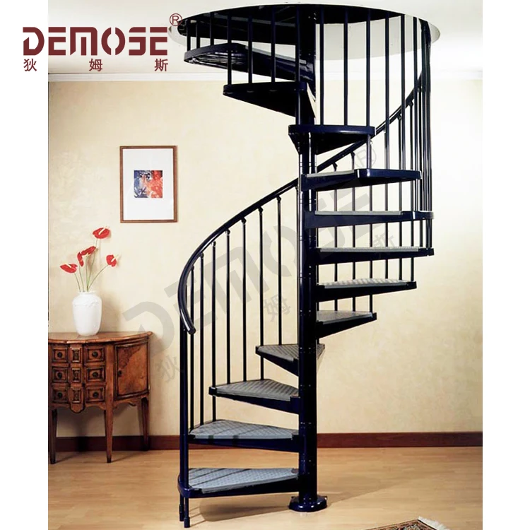 Stainless Steel 304 Stair Spiral Staircase High Quality Glass Tread Wood Tread Handrail Spiral Stair