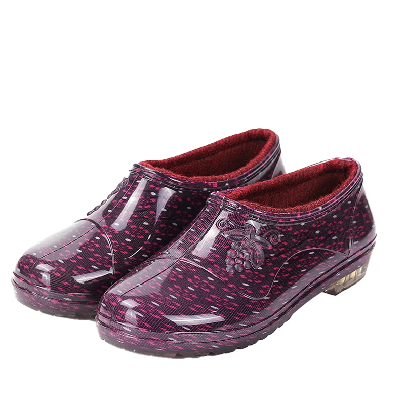 Wholesale Unisex Ankle Boots Light Weight round Toe Rubber Anti-Slip Nonwoven Lining Rubber Boots