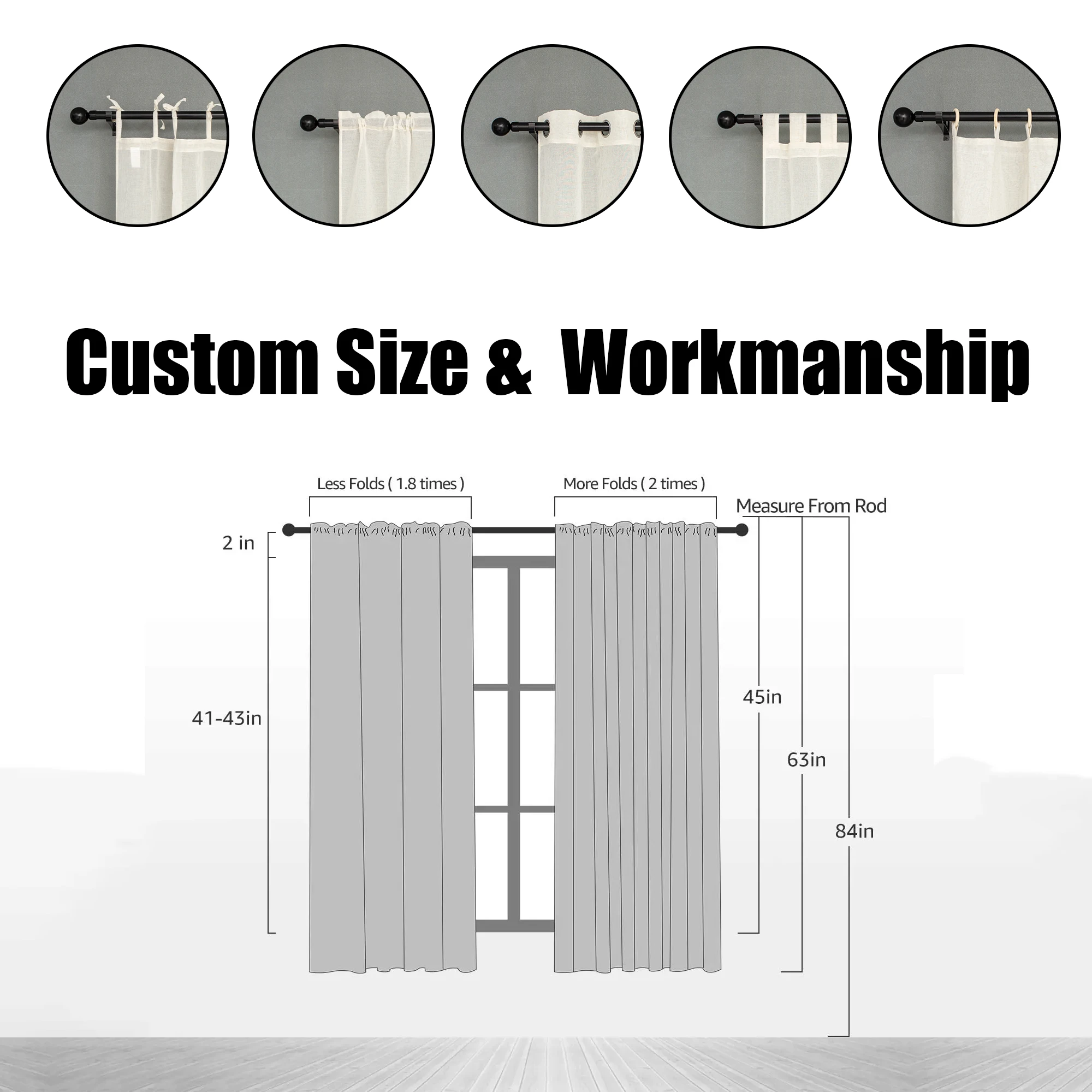 Wholesale Low MOQ Floral Pattern Embroidery Sheer Window Curtains Tulle Embroidered Drapes For Home Living Room