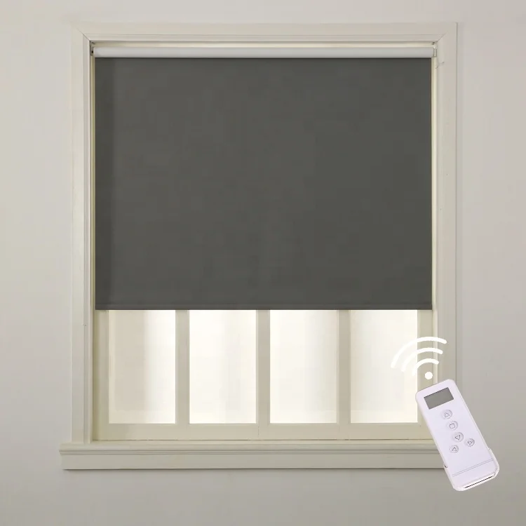White coated solar shades electric motorized blinds for windows