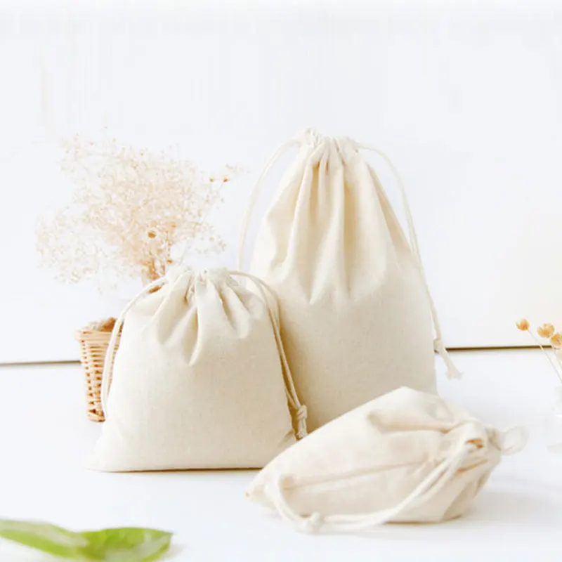 2021 trend Drawstring bag Mini burlap sack