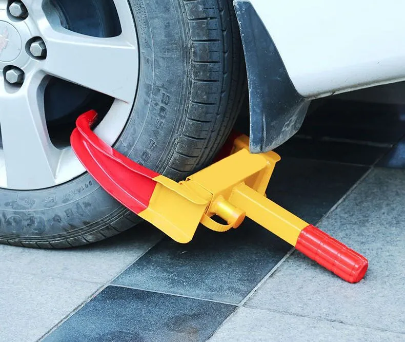 High quality anti-theft Wheel Clamp lock auto Copper Cylinder tyre lock