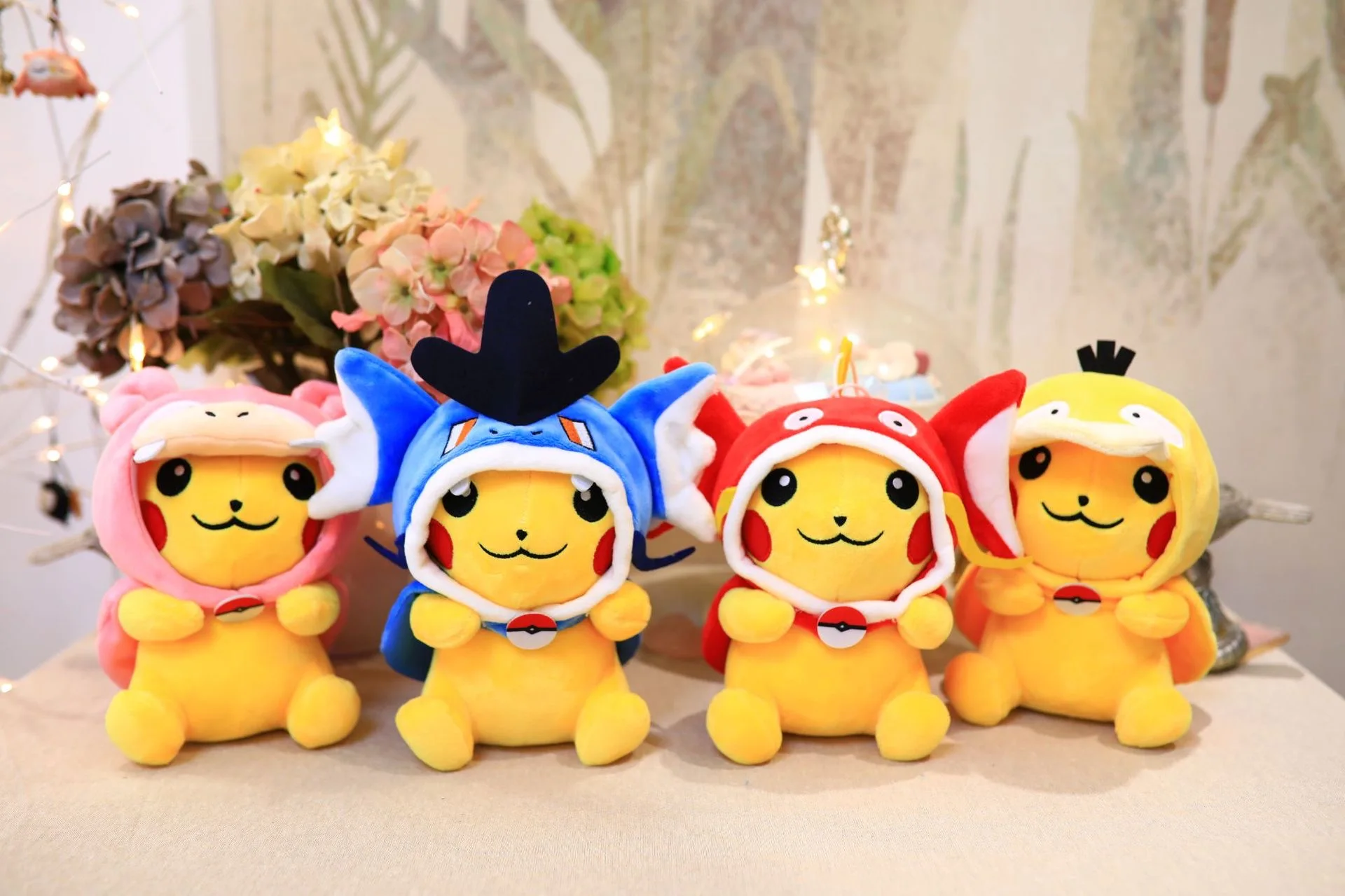 Allogogo 8 Inches Poke Mon Toy Wholesale Kawaii Soft Poke Mon Cartoon Lovely Elf Pika-chu Peluche Poke Plush Kids Gift