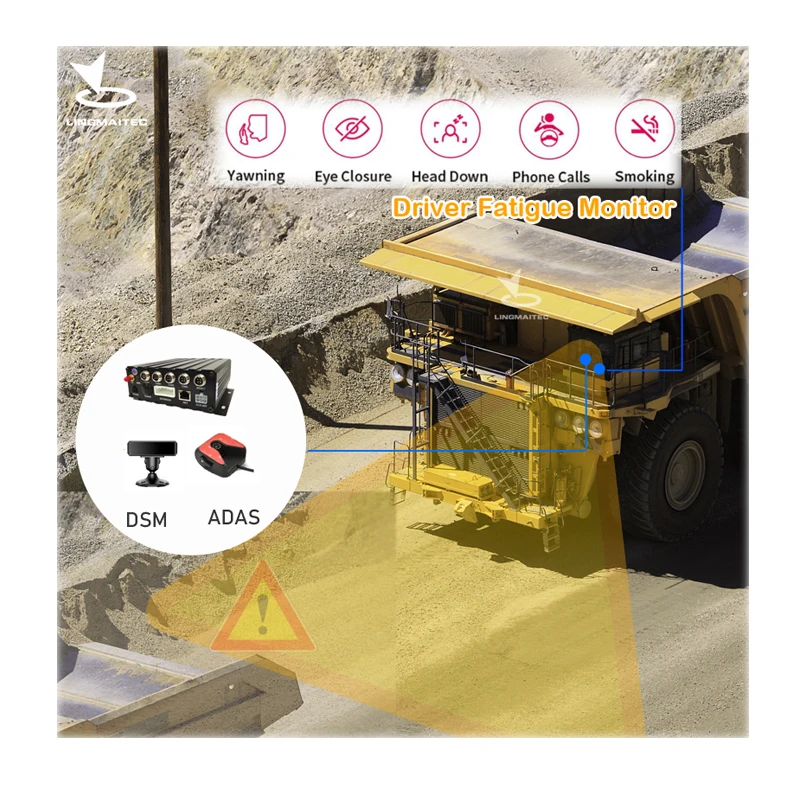 4g mdvr with driver fatigue sensor 360 Panoramic Surveillance for forklift safety